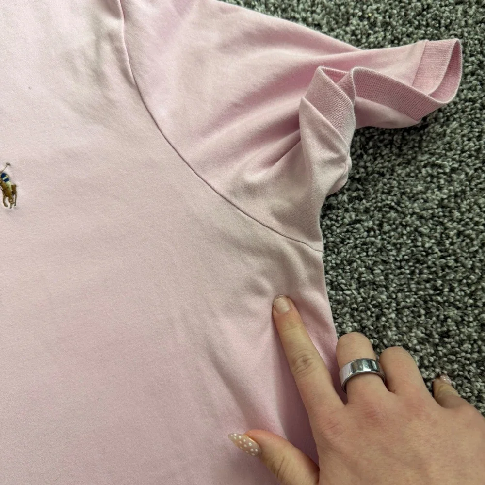 Polo Ralph Lauren Polo Shirt XL Classic Fit Short Sleeve Pink Cotton Interlock